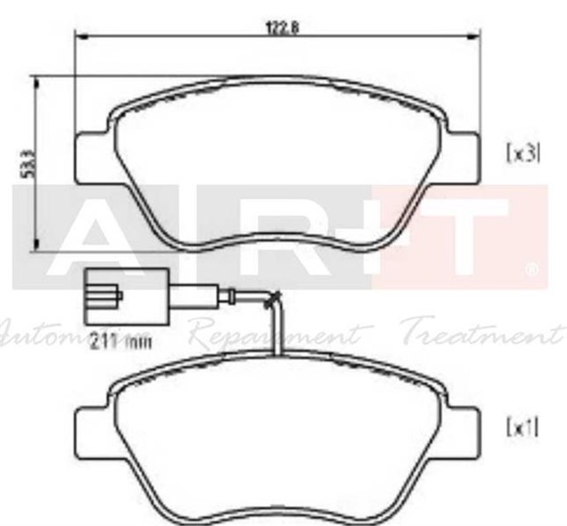 ON BALATA NEMO 1.3 HDI 75 09 BIPPER 1.3 HDI 75 10 BIPPER TEPEE 1.3 HDI 10 FIORINO 1.4 1.3D 09 CIFT FISLI