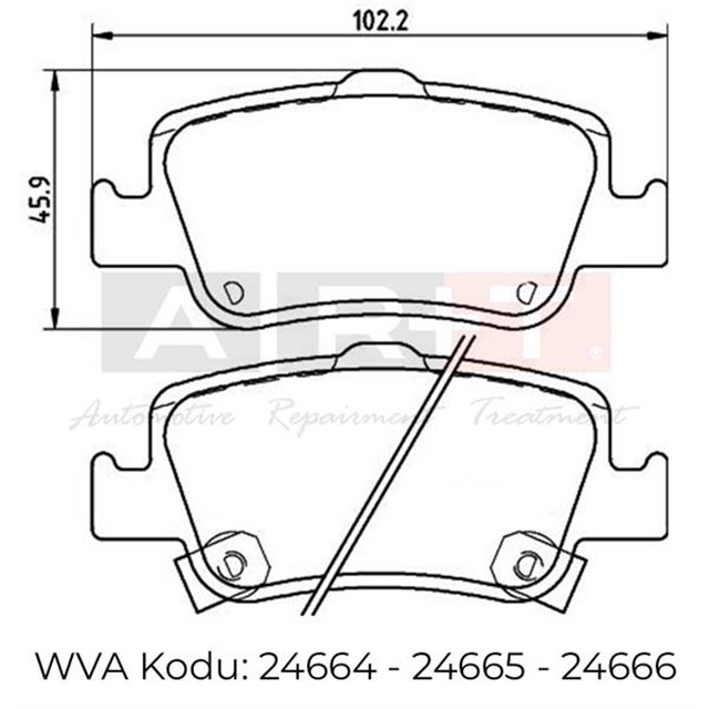 ARKA BALATA AURIS - COROLLA 1.4D4D 1.4 VVTI - 1.6 VVTI - 1.8 2.0D - 4D - 2.2D 07 12 1.3 1.6 13