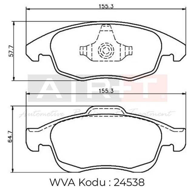ON BALATA C4 PICASSO 1.6 HDI 110HP 06 11 PARTNER 08 11 TEPE - BERLINGO 08 11 5008 09 DS4 DS5