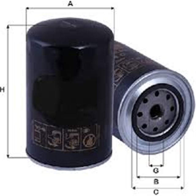 YAG FILTRESI IVECO YAG FILTRESI ZP 514 W 8005 - OP 592/4 - OC 308