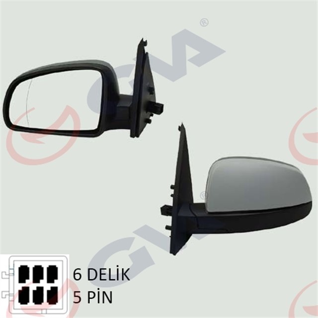 DIS DIKIZ AYNASI SOL MERIVA A 03 ELEKTRIKLI ISITMALI ASTARLI ASFERIK 5 FIS VM - 331EHPAL