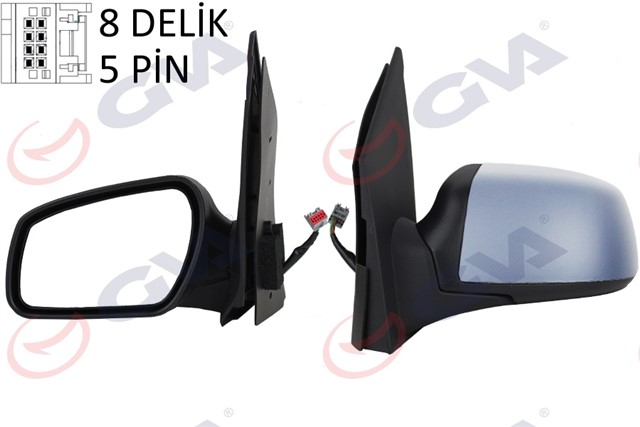 DIS DIKIZ AYNASI SOL FIESTA 06 08 ELEKTRIKLI ISITMALI ASTARLI KONVEKS 5 FIS VM - 6312EHPL