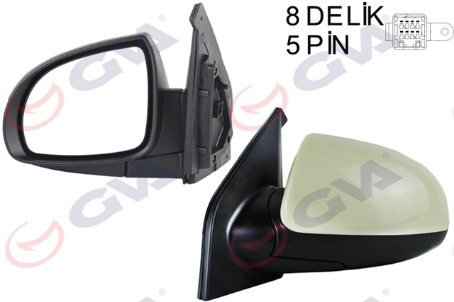 DIS DIKIZ AYNASI SOL PICANTO 06 ELEKTRIKLI ISITMALI ASTARLI KONVEKS VM - 753EHPL