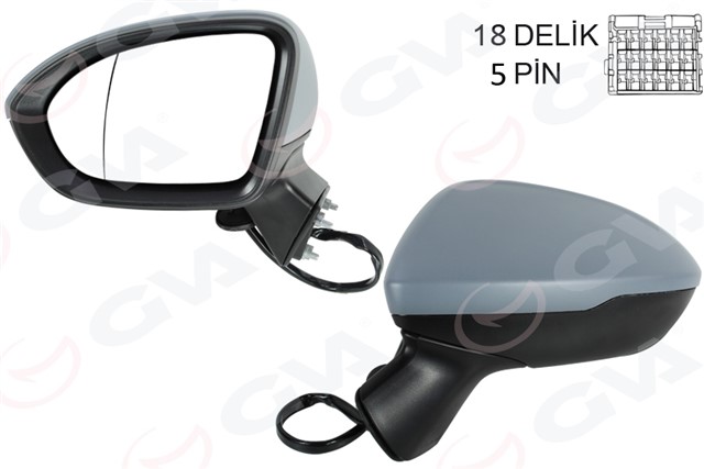 DIS DIKIZ AYNASI SOL CRUZE 17 - - ASTRA K 15 - 22 ASTARLI ASFERIK