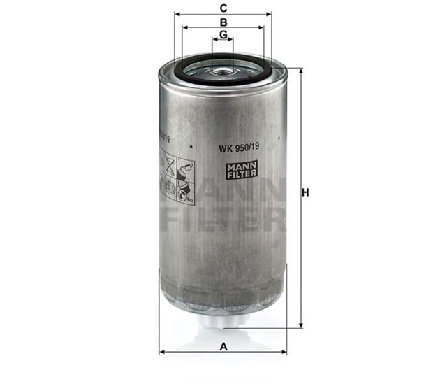 YAKIT FILTRESI IVECO EUROCARGO II 03 - 08 - EUROCARGO III 08 - - STRALIS - STRATOR - TRAKKER 04 - 