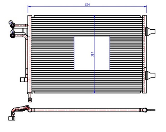 KLIMA RADYATORU KONDENSERI FIESTA V - FUSION 02 08 1.6TDCI 583X373X16