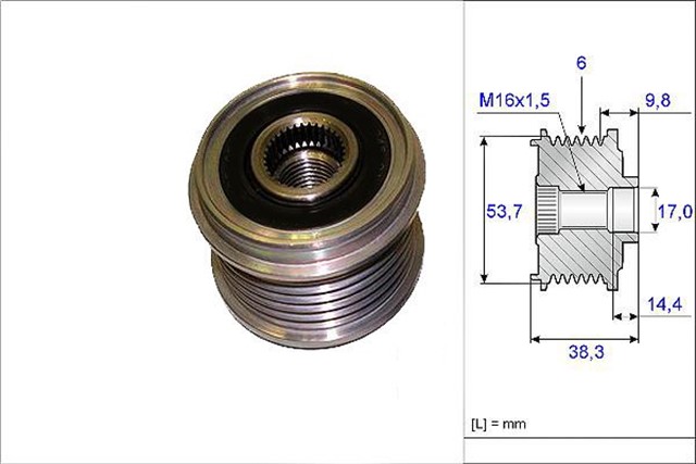 ALTERNATOR KASNAGI RULMANLI ASTRA J - CORSA D - INSIGNIA - MERIVA B - ZAFIRA 09 6 KANAL