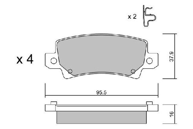 FREN BALATA DISK ARKA COROLLA 2002 - 2006