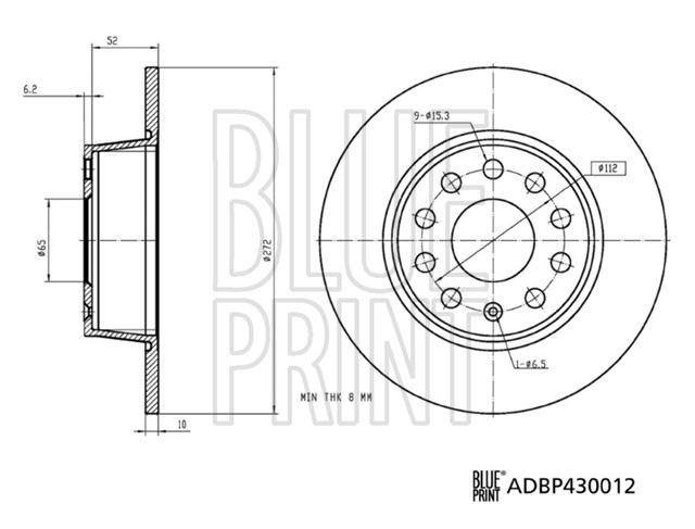 FREN DISKI ARKA [ADET] T - ROC - KAROQ - ATECA - LEON - Q2 17 - 