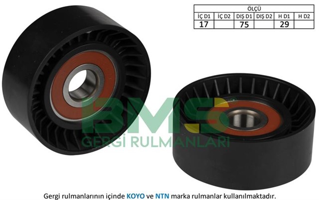 ALTERNATOR GERGI RULMANI CRAFTER 2.5 TDI 06 BJK - BJM KANALSIZ 75MM