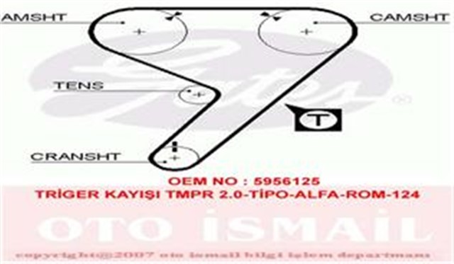 TRIGER KAYISI 142X180 ALFA ROMEO FIAT TEMPRA 1.8IE 8V 90 - 96 1.8SX 8V 93 - 96 TOFAS FIAT2.0IE CT608