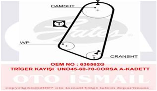 TRIGER KAYISI 104X150 OPEL CORSA A 1.3 8V 82 - 93 ASCONA KADET 1.3 8V BEDFORD ASTRA VAN 1.3 CT504