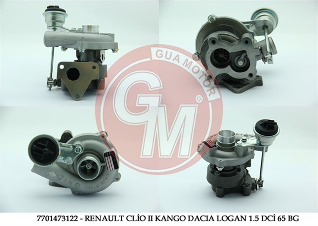 TURBO KOMPLE CLIO II 01 SYMBOL 02 KNG 02 DACIA LOGAN 05 MICRA 03 1.5DCI K9K 65 BG MY7701473122 X
