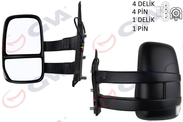 DIS DIKIZ AYNASI SOL DAILY 06 MEKANIK UZUN KOL SINYALLI KONVEKS 2 FIS VM - 6951L