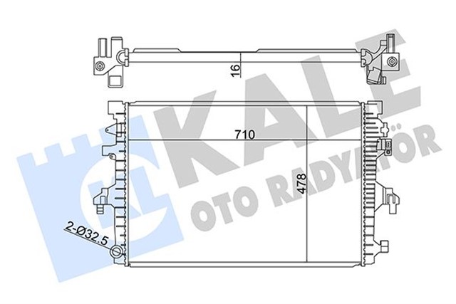 RADYATOR VOLKSWAGEN MULTIVAN V - TRANSPORTER T6 10 - 15