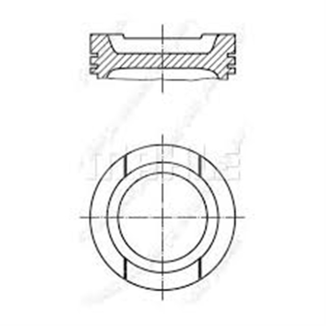 PISTON+SEGMAN 0.50 81.5MM GOLF4 - GOLF5 - BORA - PASSAT - A3 - TOLEDO BFQ - ALZ - BSE - BGU - AVU 1.6 01 - 10