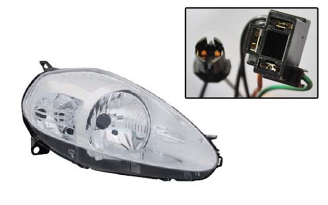 20 - A849 - 05 - 2B FAR SINYAL SAG GRANDE PUNTO 10/05 ELEKTRIKLI H4 KROM