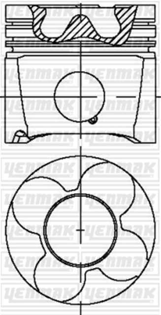 MOTOR PISTON SEGMAN STD A4 2.5 TDI - A6 2.5 TDI - ALLROAD 2.5 TDI - SUPER B 2.5 TDI 24V 155 PS