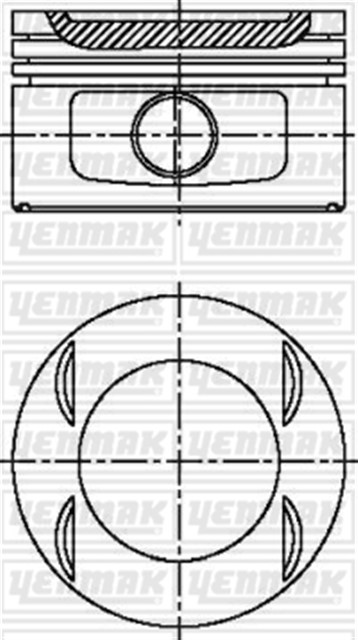X MOTOR PISTON SEGMAN STD P406 - P806 - P605 R - P306 - XSARA - XANTIA - XM II 2.0 16V XU10J4R 86MM