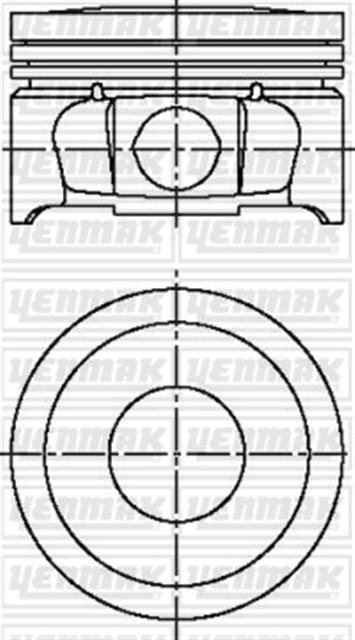 MOTOR PISTON SEGMAN STD P307 - P206 - PARTNER - BERLINGO - C3 - C4 1.6 16V TU5JP4 78.5MM