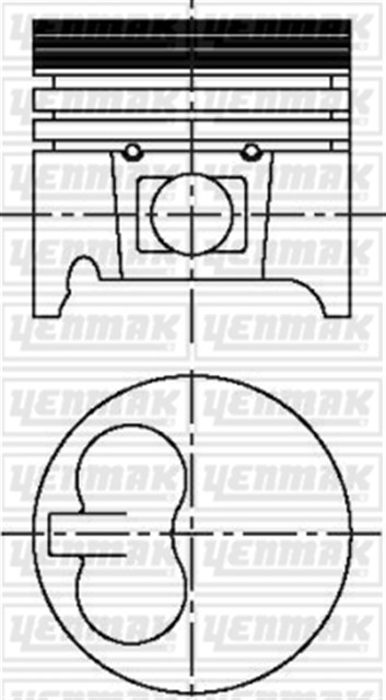 MOTOR PISTON SEGMAN STD TUD5. VJX. VJY. VYZ 77.00MM