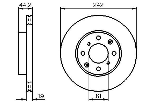 ON FREN AYNASI CIVICII - III - 1.5 - 1.6 - 16V 87/91 CIVIC - IV 1.5I 91 - 95 CRX 1.6 86 242X19X4DLXHAVALI