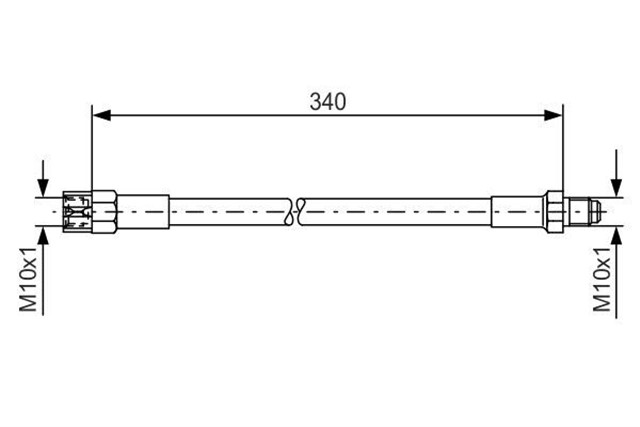 FREN HORTUMU ON 340MM VOLVO C70 98 - 05 - S70 96 - 00 - V70 97 - 00
