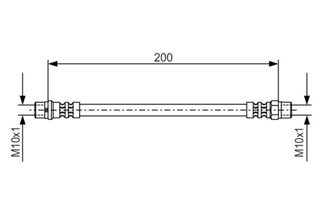 ARKA FREN HORTUMU 200MM BMW 318 IS COUPE 95 - 99