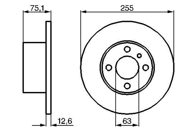 FREN DISKI. ON. 255.0 /12.5 - 11.1 MM