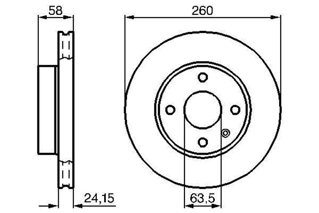 FREN DISKI. ON. 260.1 / 24.1 - 22.6 MM . HAVA KANALLI