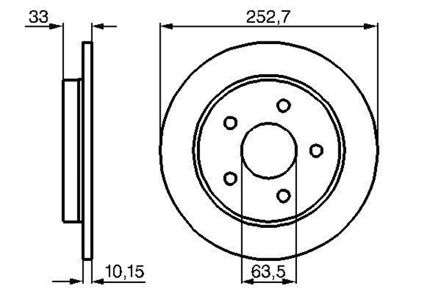 FREN DISKI. ON. 252.7 / 10.15 - 8.9 MM