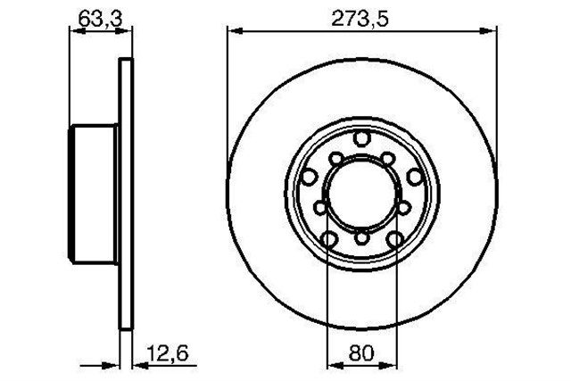 FREN DISKI. ON. 273.5 /12.7 - 10.6 MM