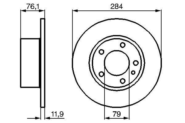 FREN DISKI. ON. 284.0 /11.9 - 10.4 MM