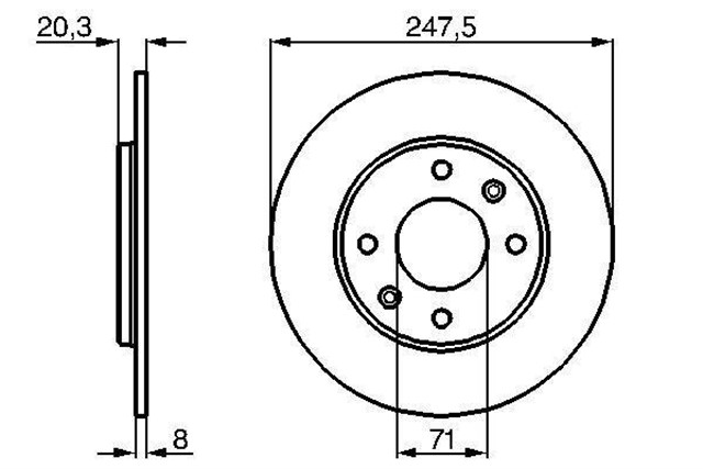 FREN DISKI. ON. 247.5 / 8 - 7 MM