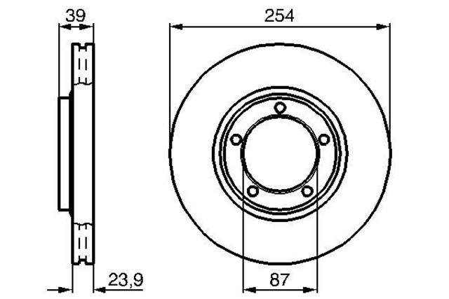 FREN DISKI. ON. 254 /24 - 22.4 MM . HAVA KANALLI