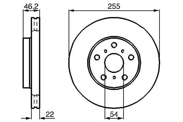 FREN DISKI. ON. 255.0 /22.0 - 20.0 MM