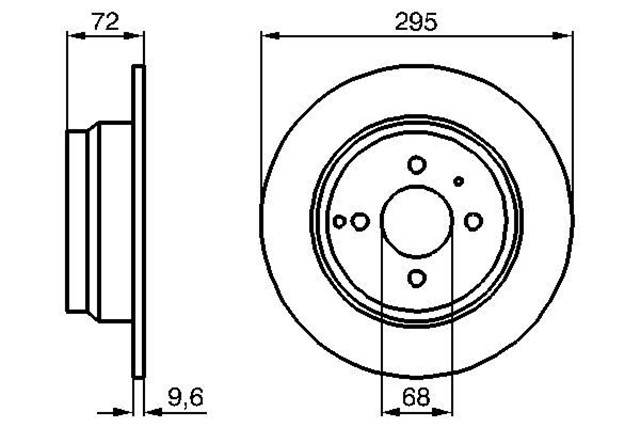 FREN DISKI. ARKA. 295.0 /9.6 - 8.4 MM