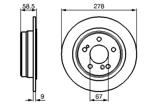 FREN DISKI. ARKA. 278 / 9 - 7.3 MM