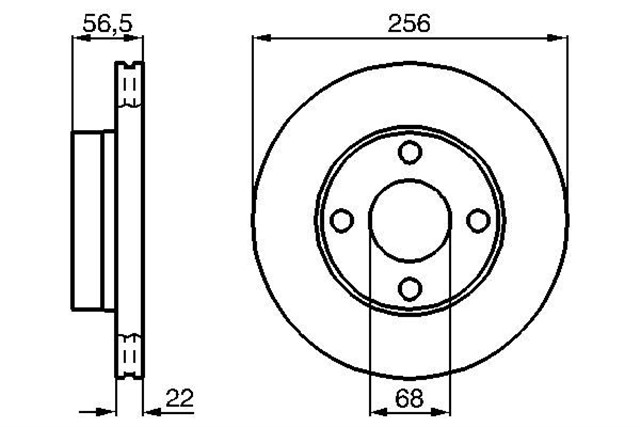 FREN DISKI. ON. 256.0 /22.0 - 20.0 MM