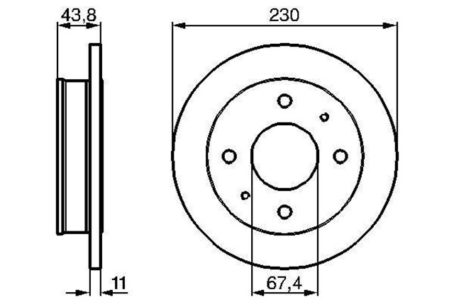 FREN DISKI. ON. 230 /11 - 8.4 MM