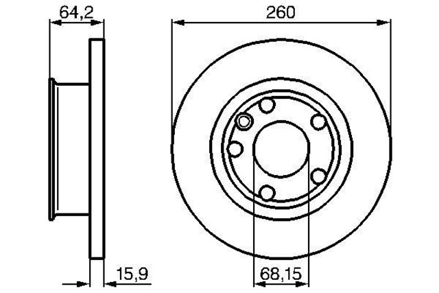 FREN DISKI. ON. 260 / 16 - 13 MM