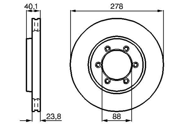 FREN DISKI. ON. 278.0 /23.8 - 22.0 MM