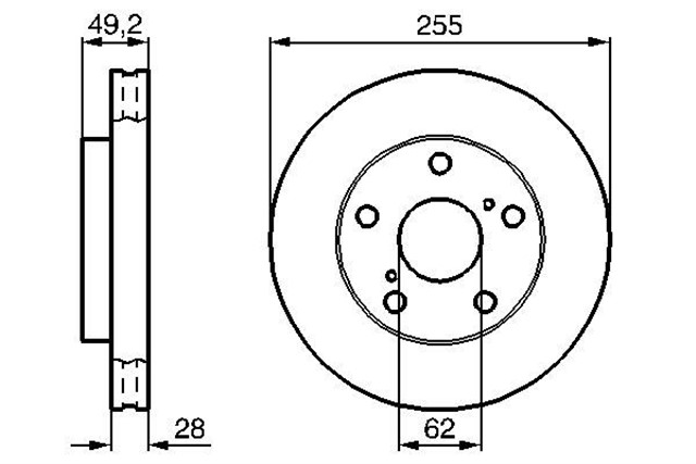 FREN DISKI. ON. 255.0 /28.0 - 26.0 MM