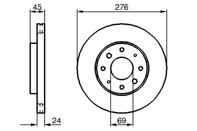 FREN DISKI. ON. 276.0 /24.0 - 22.4 MM