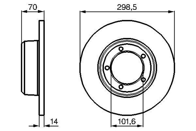 FREN DISKI. ON. 298.5 /14 - 13 MM