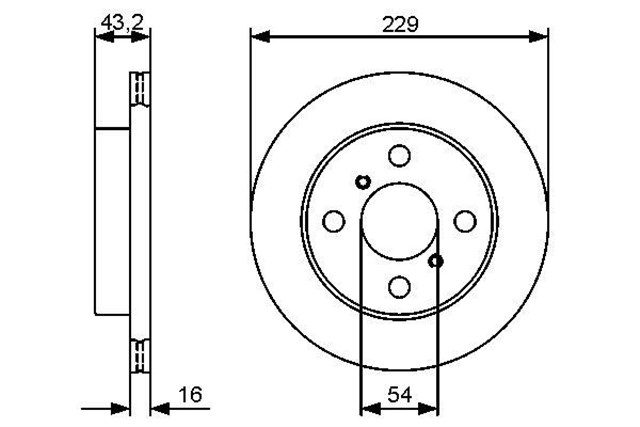 FREN DISKI. ON. 229.0 /16.0 - 15.0 MM