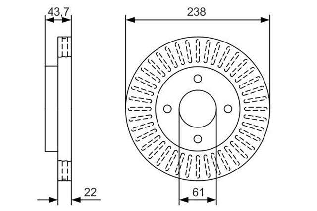 FREN DISKI. ON. 337.7 MM / 22 - 2 MM HAVA KANALLI