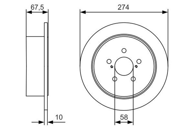 FREN DISKI. ARKA. 273.8 MM / 1 - 8.5 MM