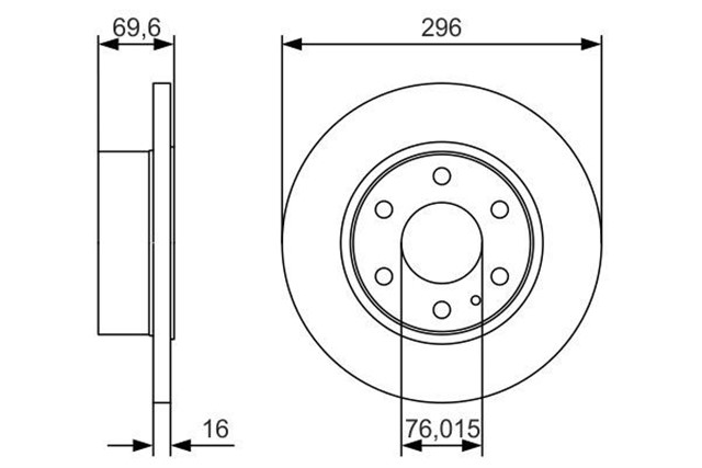 FREN DISKI. ARKA. 295.8 MM / 16 - 13 MM HAVA KANALLI