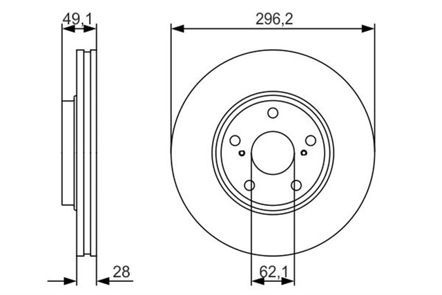 FREN DISKI. ON. 296.2 MM / 28.1 - 26 MM HAVA KANALLI
